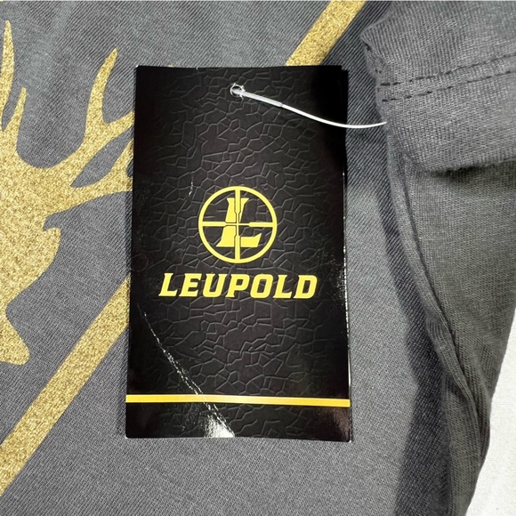 NEW NWT Leupold Optics Graphite & Gold Fitted Short Sleeve Tee T-Shirt SZ Large - Picture 4 of 12